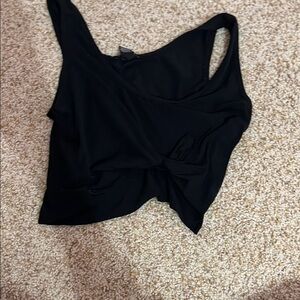 Rue21 Black One Shoulder Crop Tank Top
